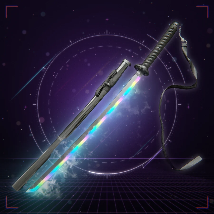Sabre SwordSmoke édition Shadow avec son fourreau, lame arc-en-ciel et fumée